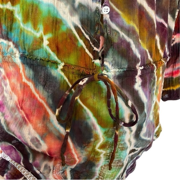 LSF LoveShackFancy Tie Dye Romper Womens Small XS Geode Brown Love Shack Fancy - Picture 6 of 13